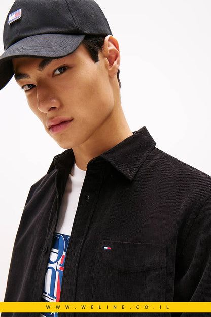 חולצת קורדורוי לגברים – Tommy Jeans Regular Fit - WELINE.CO.IL