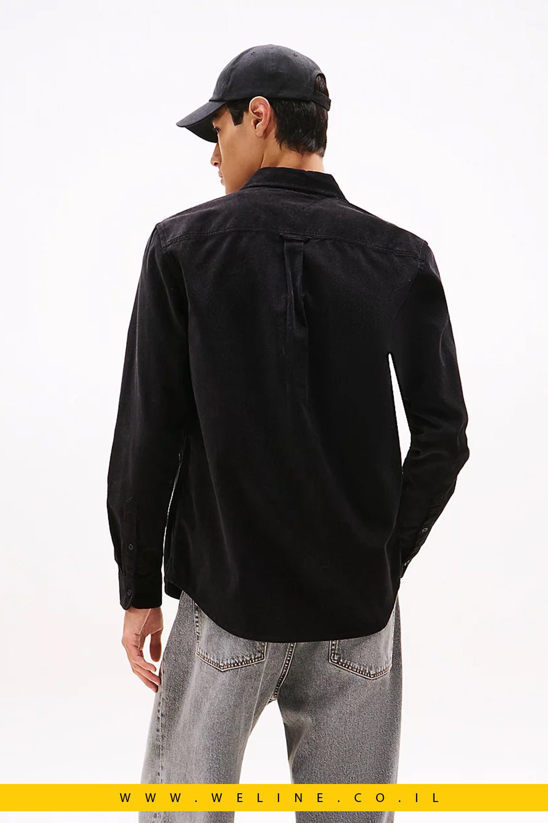 חולצת קורדורוי לגברים – Tommy Jeans Regular Fit - WELINE.CO.IL