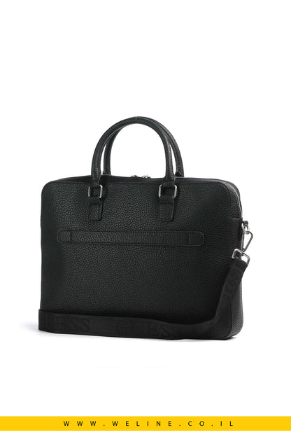 תיק מסמכים Torino למחשב 14″ מבית GUESS –שחור - WELINE.CO.IL