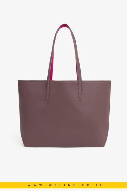תיק Tote דו-צדדי Lacoste Anna Reversible עם נרתיק - WELINE.CO.IL