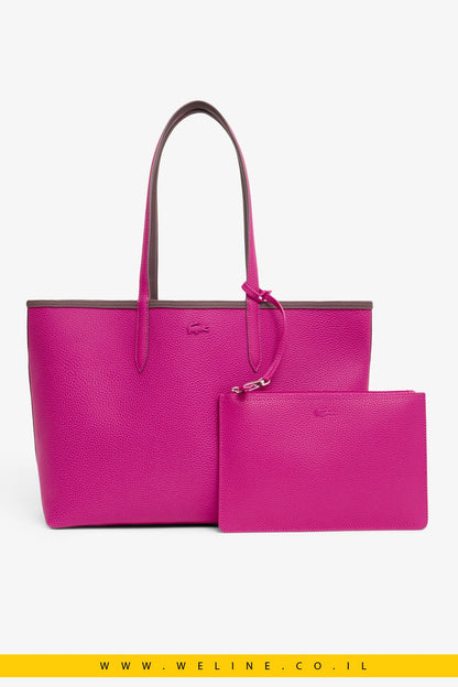 תיק Tote דו-צדדי Lacoste Anna Reversible עם נרתיק - WELINE.CO.IL