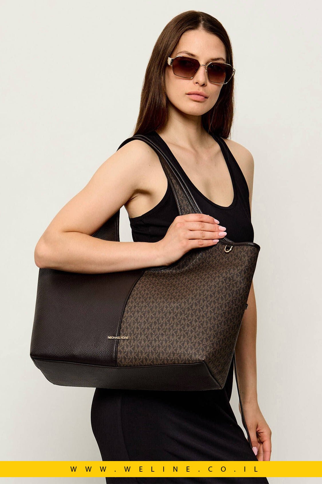 תיק Tote גדול Michael Kors Henly Signature Logo - WELINE.CO.IL