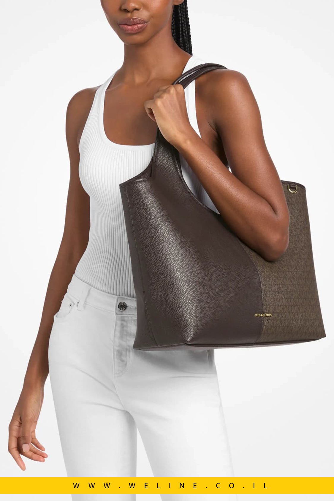 תיק Tote גדול Michael Kors Henly Signature Logo - WELINE.CO.IL