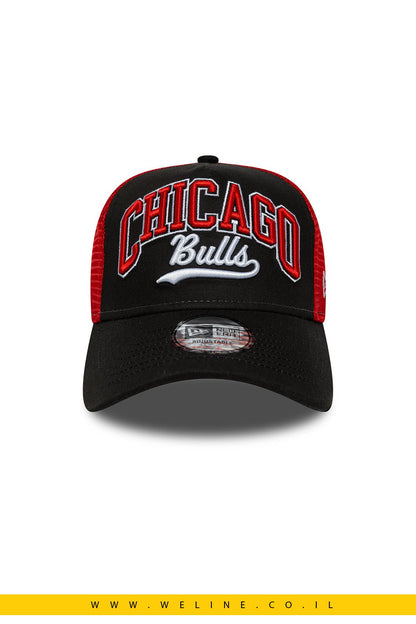 כובע רשת TRUCKER New Era – Chicago Bulls | שחור/אדום - WELINE.CO.IL