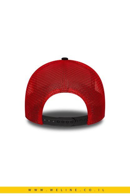 כובע רשת TRUCKER New Era – Chicago Bulls | שחור/אדום - WELINE.CO.IL