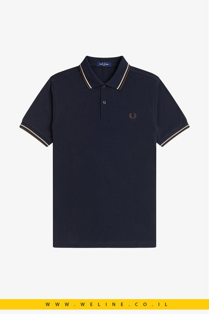 חולצת הפולו האייקונית דגם ה־Twin Tipped - The Fred Perry Shirt - WELINE.CO.IL