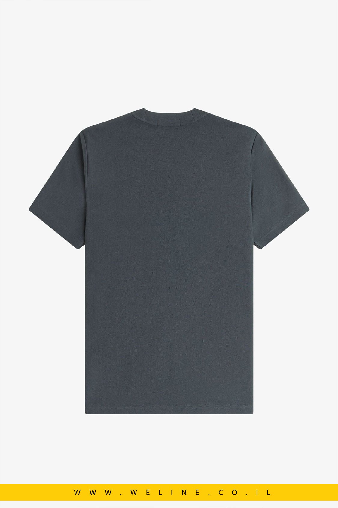 חולצת טי גברים Vertical Stripe Cotton Piqué – צבע Anchor Grey - WELINE.CO.IL