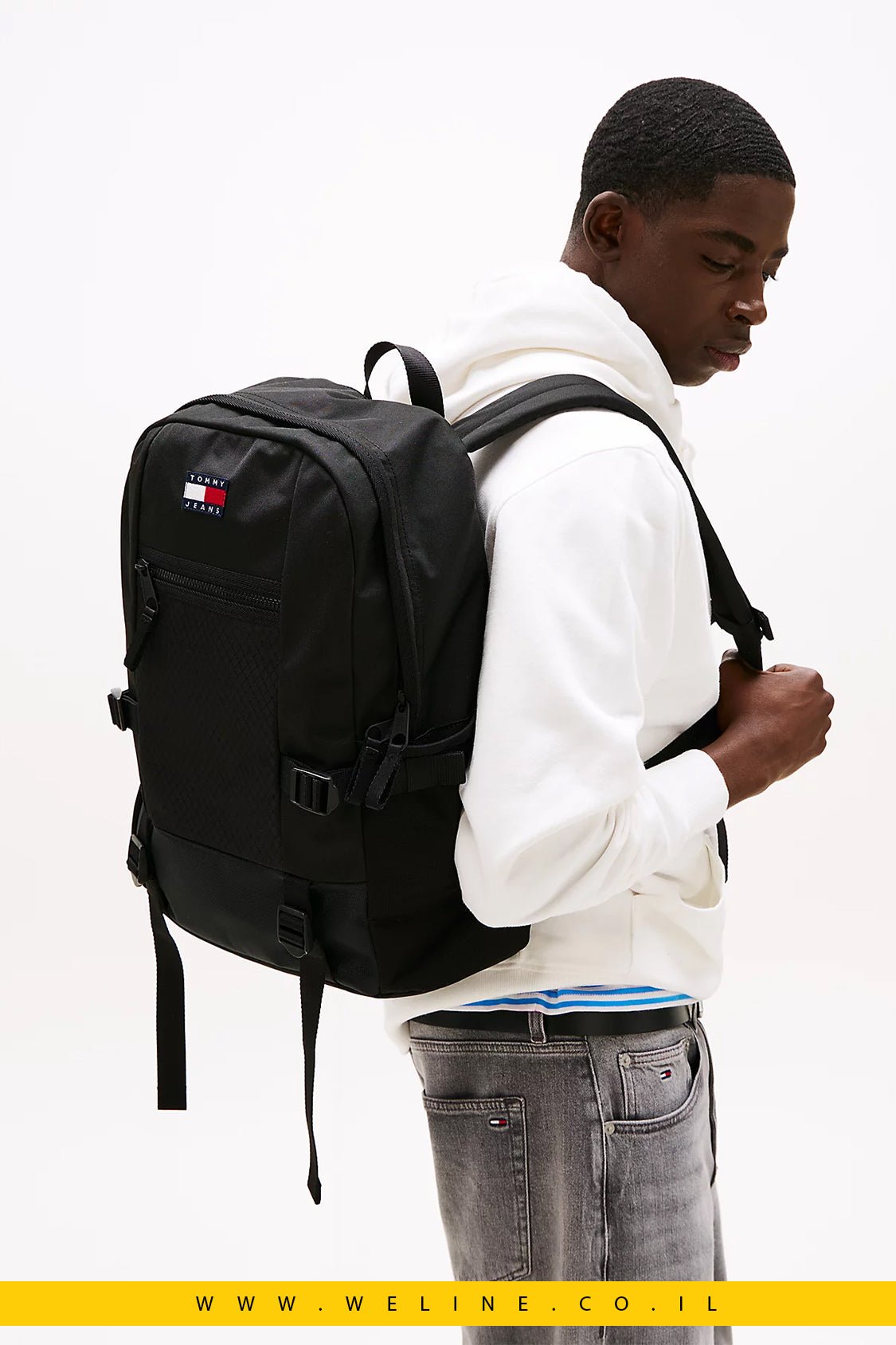 תיק גב עם רצועות Webbing – Tommy Jeans - WELINE.CO.IL
